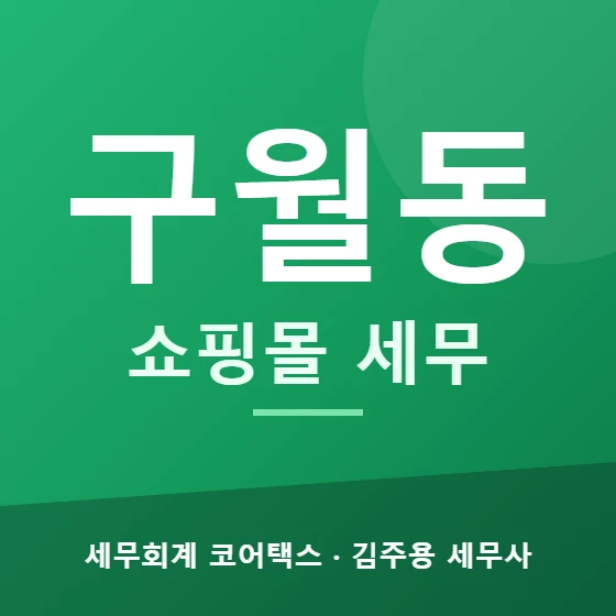 구월동 쇼핑몰 세무 - 세무회계 코어택스 김주용 세무사