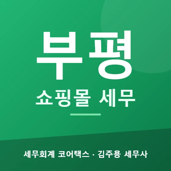 부평 쇼핑몰 세무 - 세무회계 코어택스 김주용 세무사